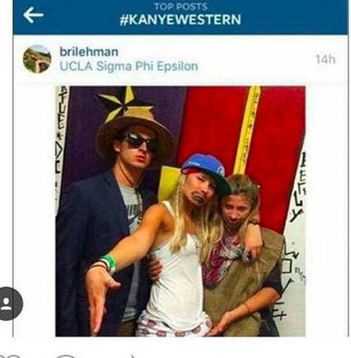 brownstatuesquesugarbaby:  micdotcom:  Black UCLA students call out their peers for hosting a blackface frat party On Tuesday, UCLA’s Sigma Phi Epsilon fraternity and Alpha Phi sorority co-hosted a party called “Kanye Western,” at which many students