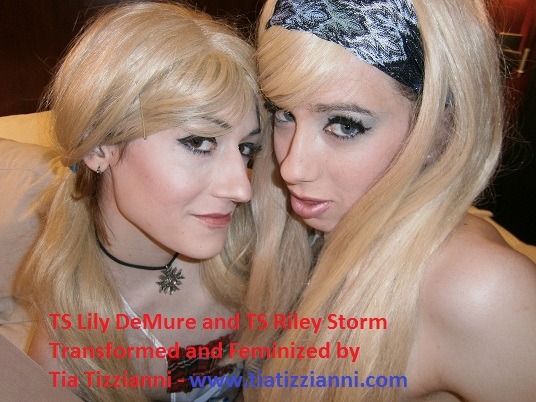 tiatransformsbottoms:  TS Lily DeMure and TS Riley Storm Transformed and Feminized