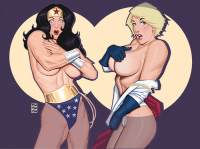 Power girl and supergirl hentai comic