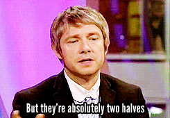 naupathicseal:  Martin Freeman on John and Sherlock.
