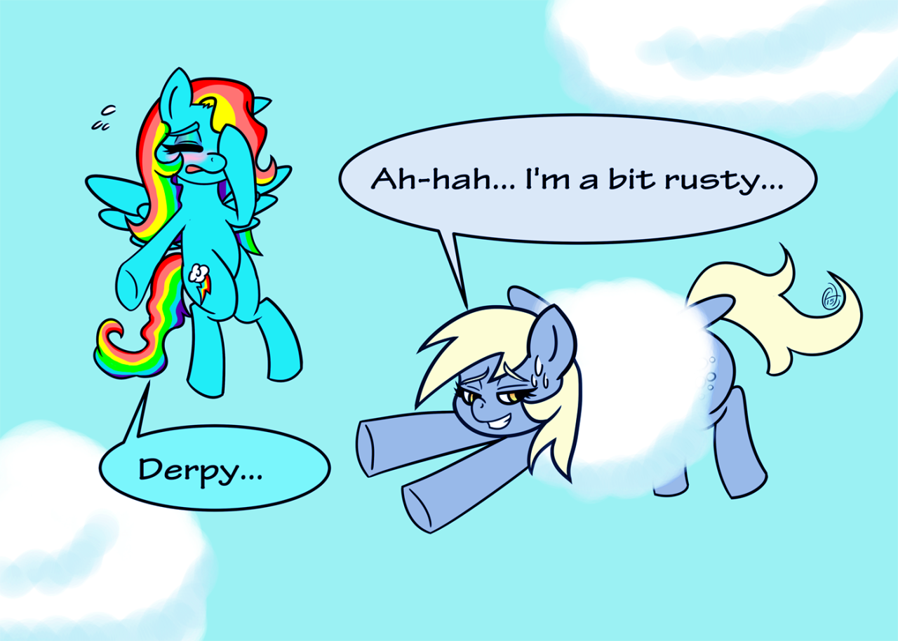 outofworkderpy:Derpy: Umm… I think I’m stuck… ^_^;;;((Thanks for the question!