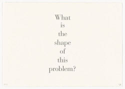 free-parking:  Louise Bourgeois, What is the Shape of This Problem?, 1999, lithography and letter press, series of 9 (x) 