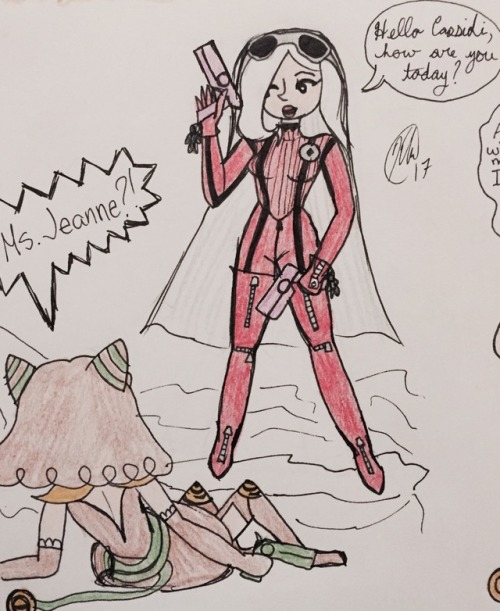 skeletonschoolgirl:  AU where Jeanne is Cassidinae’s teacher??? And some regular Cass’ Third pic is how she introduces herself to other witches because everyone’s so much older than her and she doesnt know how to handle it