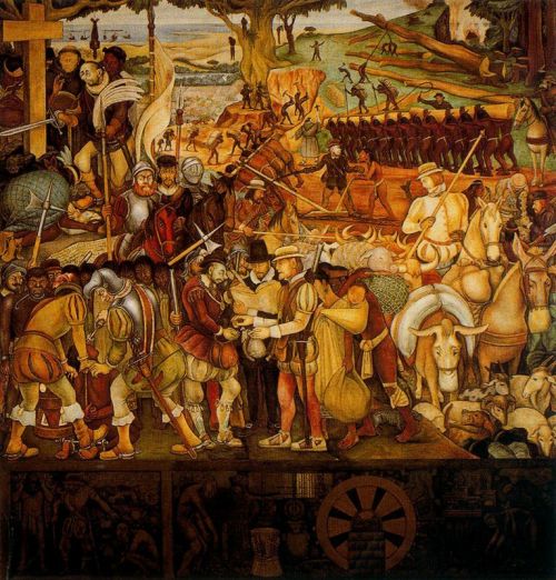 Colonisation, ‘The Great City of Tenochtitlan’, 1952, Diego Rivera