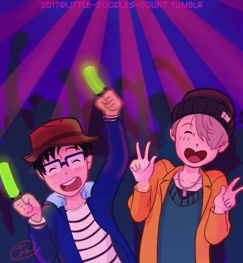 little-doodles-count:  I’m Finally done. YAY!!!!!  I wanted to have this finished before or right on valentine’s day but the best made plans something something…  If anyone wants me to put Viktor and Yuuri with zero background let me know. DJ Beka