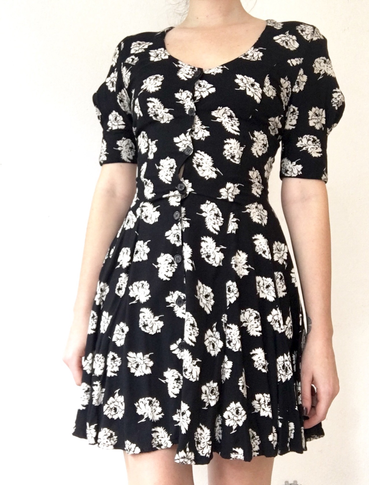 coffee–queen:  Vintage floral skater dress, for sale in my ETSY &amp; STORENVY