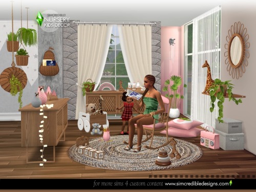 Naturalis Kids Decor By SIMcredible!designs | Available at TSR. Now you can decorate your entire sim