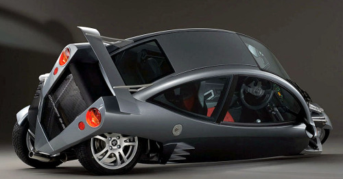 carsthatnevermadeitetc:Carver One, 2006. A tilting three-wheeled vehicle using automatic balancing t