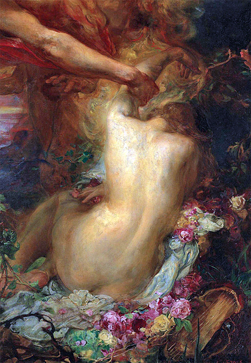 paintingses:  The Uplifting of Psyche (detail) by Henry John Stock (1853-1930) oil
