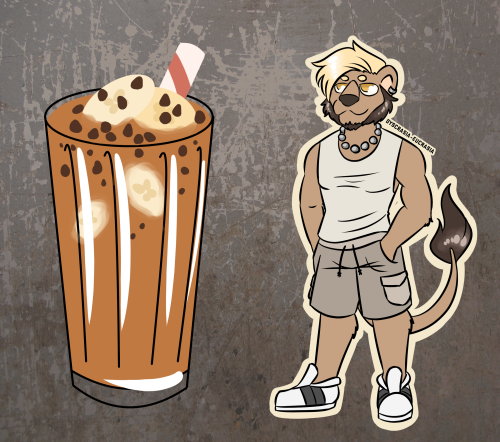 Another drink furry! Protein shake lion. 
