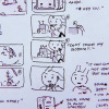 hannakdraws:exploration sketches and baby thumbnails for AT: Distant Lands - BMOI tend to make tiny little thumbnails just to get my thoughts out, before drawing them into a storyboard panel. It might not be the most effective way to do it, but it’s