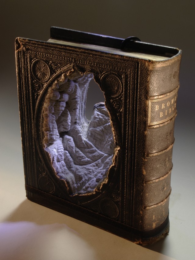 plotprincessss:  asylum-art:The Carved Book Landscapes of Guy LaraméeThe human spirit