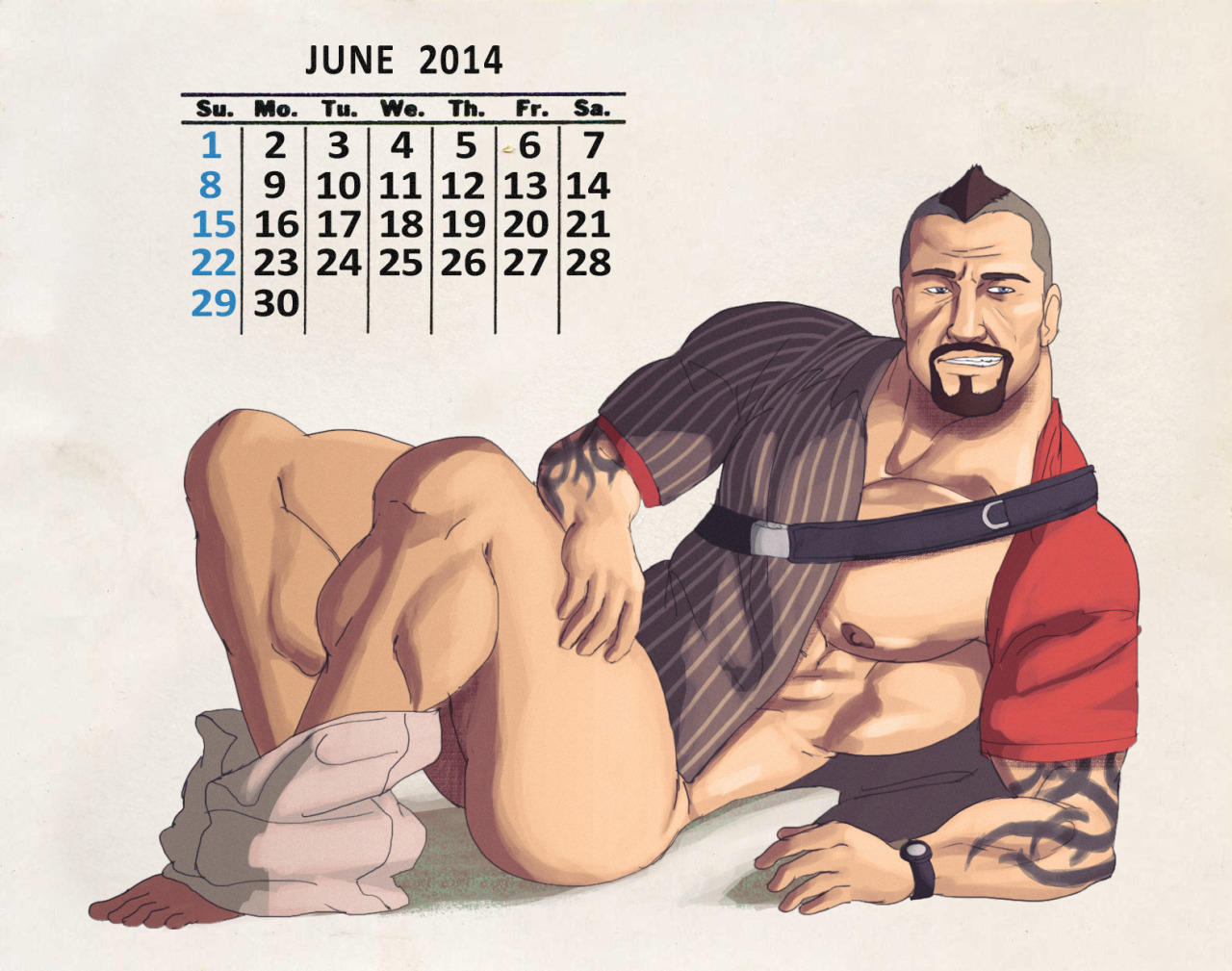 sarah-borrows:  Goatee Game Guys Calendar - June 2014 - Logan Carter 