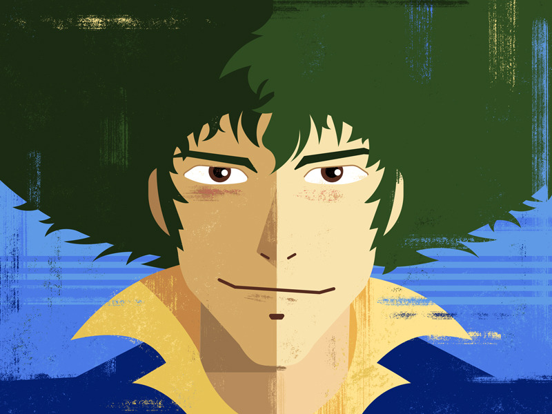 Spike Spiegel - 64 of 100 pop culture portraits by Alan D.
Get Prints!