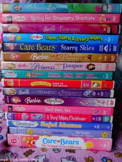 littleprincessace:  littlebunnyfroofroo:  Omg I need all of these!  I have all the Barbie movies 💕😄 