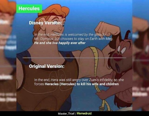 ineedtochangemyfuckingurl: gabnab:  lexistentialism:  aes-of-spades:  Disney vs. Original  The last one is the most important.  ^^   I’m glad someone is spreading original stories vs the disney mockups but i dont like this post very much because some