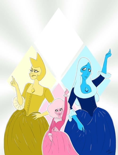 burrocelestial: Pink Diamond! Blue Diamond! and Yellow The Diamond Sisters!