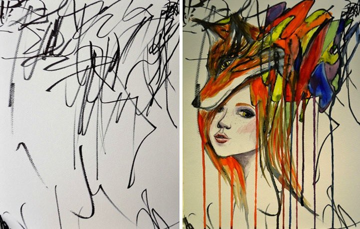 c1rcasurvive:  redesignrevolution:  Artist Collaborates with 2-Year-Old Daughter