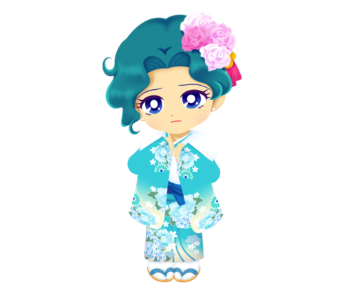 sailorsoapbox: Sailor Moon Drops - Michiru Kaioh (Kimono) Transparent PNGs