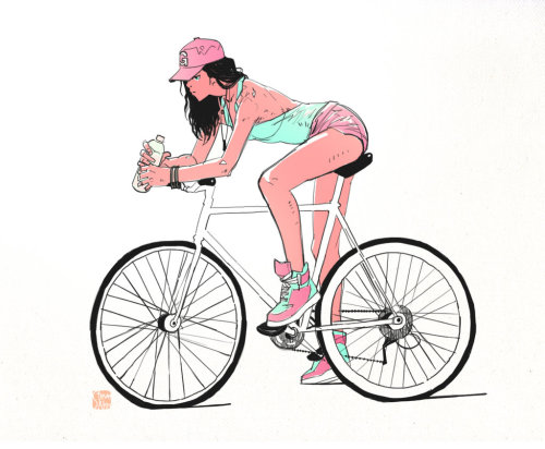 liamcope:  Some Bicycle Girl by SteveAhn