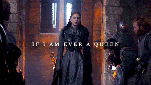daeneryssansa:we know no queen but the queen in the north whose name is   s t a r k