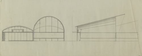 Clarendon Avenue School: Section and Wall Elevation, Bertrand Goldberg, 1960, Art Institute of Chica