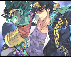 diabolism666:  it drew on after reading “Stardust Crusaders”. ……. I FELL IN LOVE TO HIM ｡.:*･゜(∩*´▽｀*)∩゜･*:.｡♡