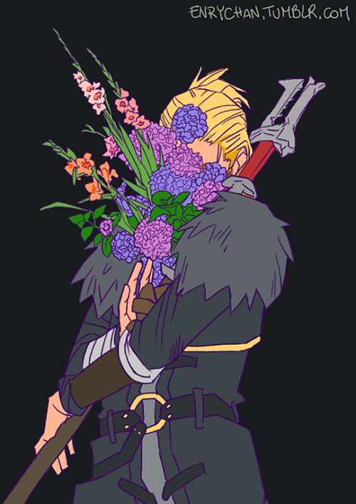 enrychan:hydrangea and gladiolus for persistence and strengthamaryllis and calla for pride and beaut