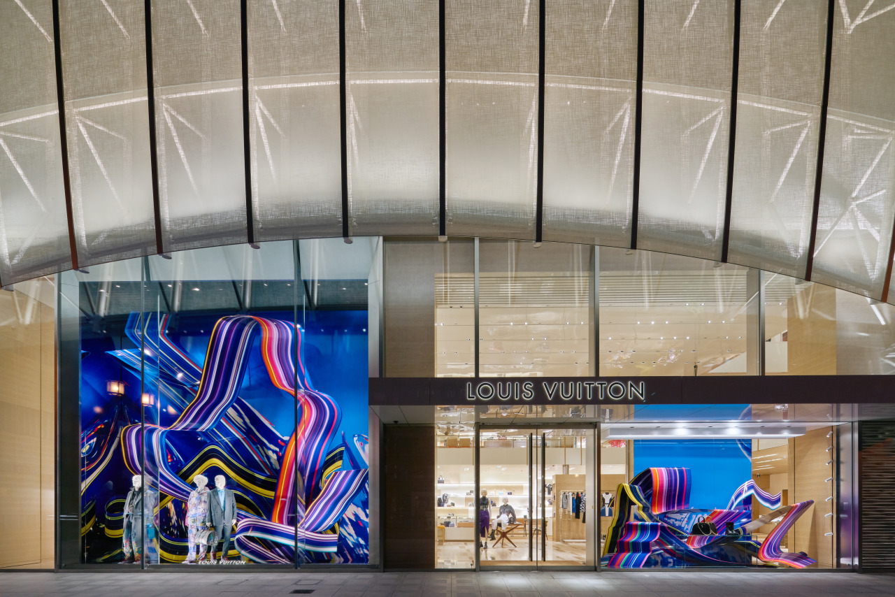 Louis Vuitton's flagship Osaka store covered in curving glass sails