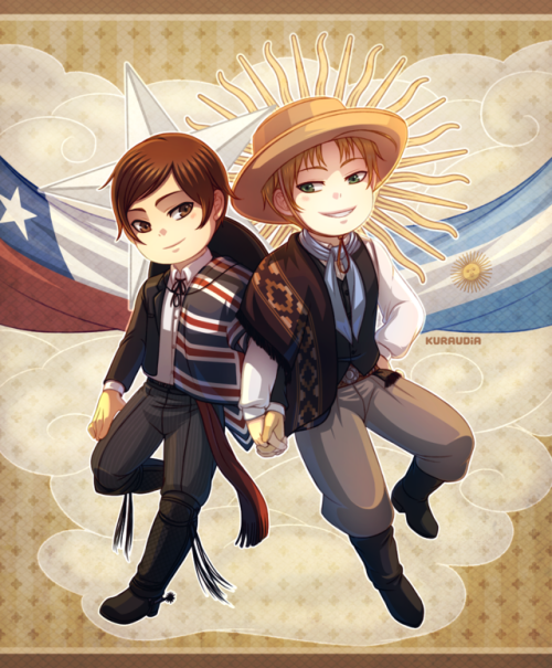 ArgChi week ♥~Day Three~  (I’m always late for things OTL) Star⭐ and Sun ~ Chile a