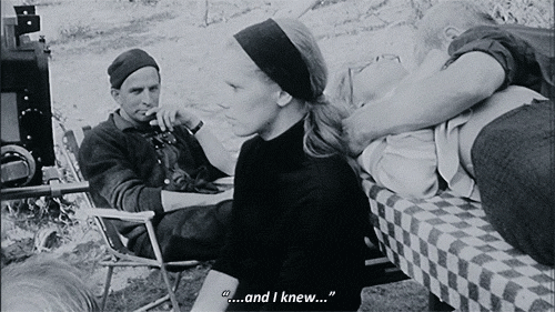 violentwavesofemotion:Liv Ullmann: “I was always reading a book in-between takes and once I looked u