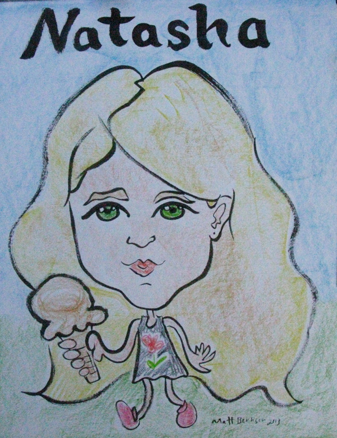 Caricatures that I did at the ice cream shop, Dairy Delight.  