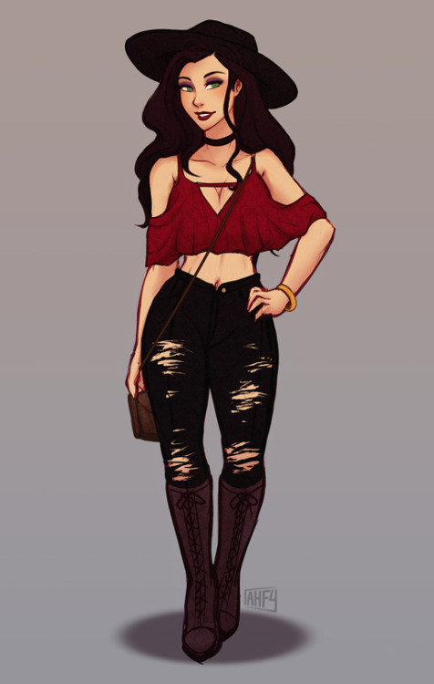 iahfy:  I wanted to draw asami in different snazzy outfits  more variations on patreon   <3 <3 <3