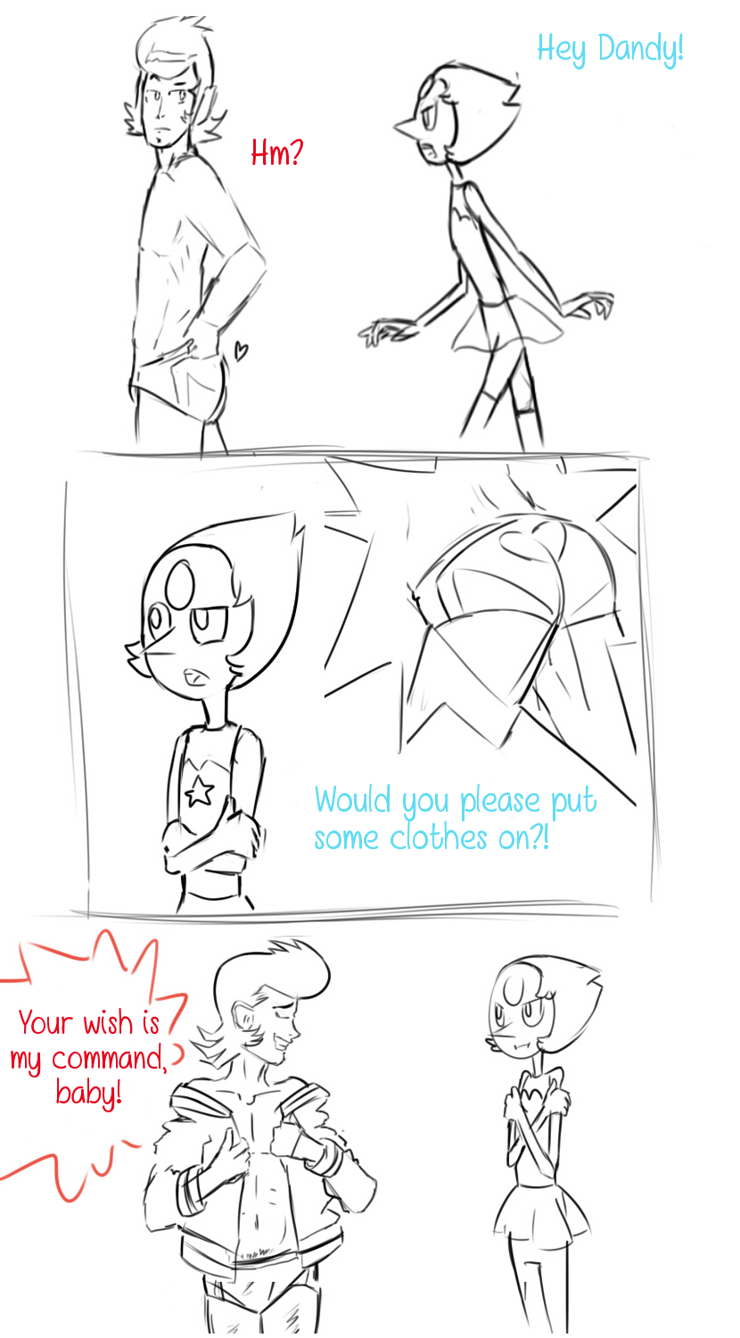 Almost done with he first chapter of my Space Dandy/Steven Universe crossover. 