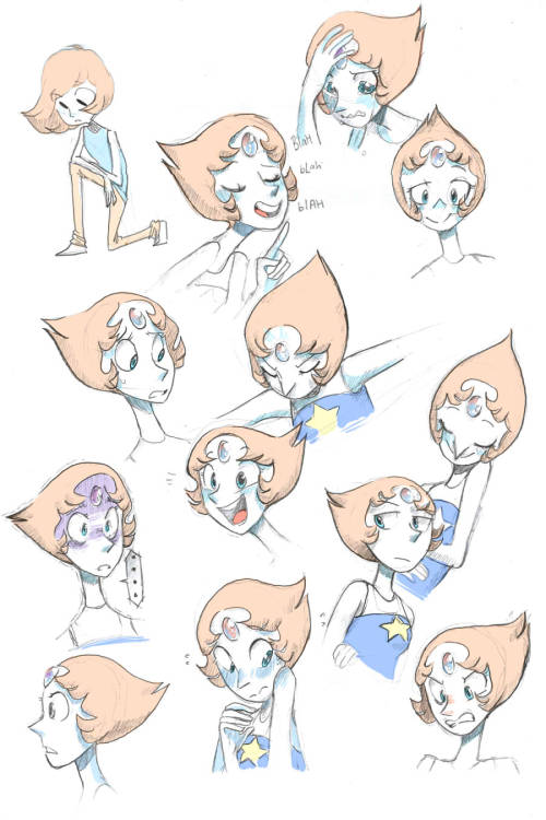 yourdailydoodles:Thought I should colour up this page of pearl sketches from my sketchbook!~