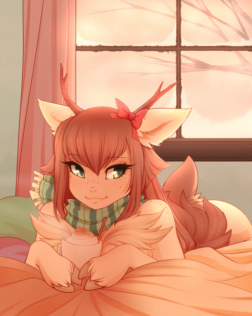 spittfireart:  Cafe au Lait by Spittfire ArtGuest characters belong to raikissu and mochasparart !