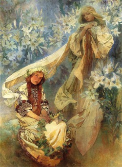 Art-Is-Art-Is-Art:  Madonna Of The Lilies, Alphonse Mucha