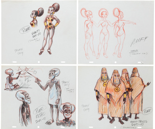 talesfromweirdland:Some beautifully drawn models of characters from Hanna-Barbera’s The Fonz & t