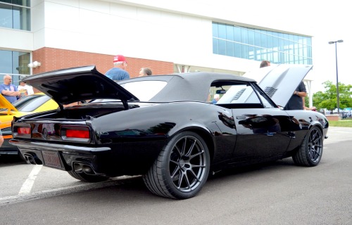 Back in black. Ty King’s gorgeous pro-touring 1967 Chevrolet Camaro convertible was built by Keller 