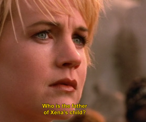 musingsofaraven:xenagabrielle-af-blog:only on Xena will an episode trailer that asks “Who is t