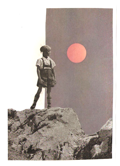 Day ‘n’ night Original handmade collage 12cm x 17cm from my “LIBLUETA&rd