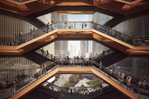 thedesigndome:Gigantic Honeycomb Structure Of Copper StaircasesBritish architect Thomas Heatherwick 