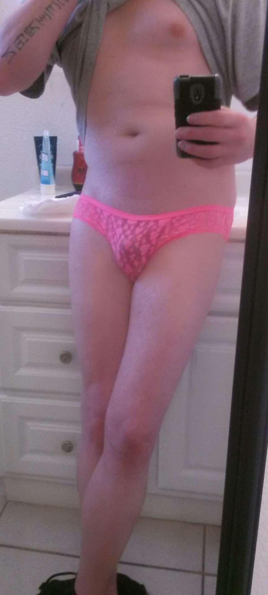 eatsmanjam:  maxsinner85:just another day enjoying my panties under my usual clothes