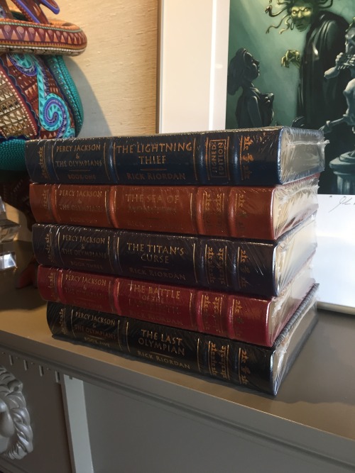 perseass:rrriordan:Easton Press is preparing a leather-bound, signed edition of the Percy Jackson se