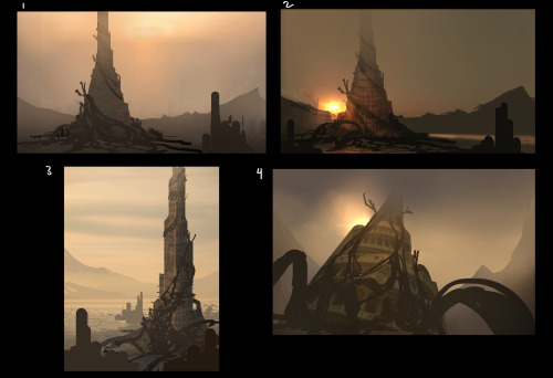 some behind the scenes stuff! environment design - from sketching to final concept.