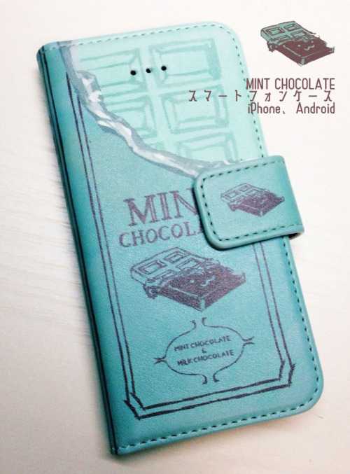 チョコミントのスマートフォンケース作りました。機種によって販売箇所違いますが幅広く対応してます〜なかなか可愛くしあがりました！よければご覧ください〜 ◆iPhone (suzuri.j