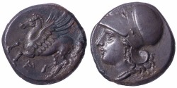 via-appia: Silver coins, Athena and Pegasus