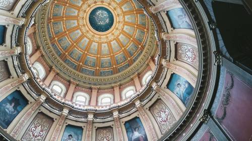 travelingfortruth: Admiring the capitals artistry (at Michigan State Capitol)