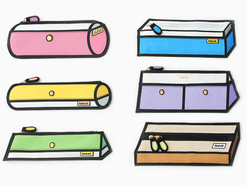 nique: Fakus pencil cases.