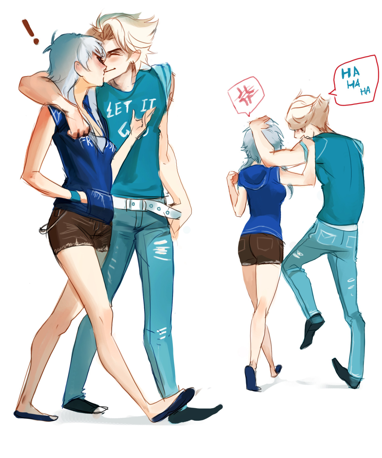 sakimichan:  So This is my Gender bend version of Else and Jack (OTP lol), Jackie